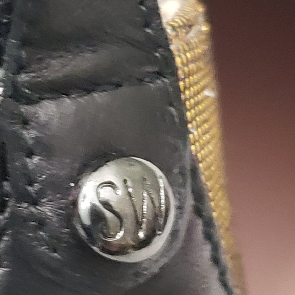 New Stuart Weitzman Shoes Sneakers Metallic Gold Silver Black Flat Slip 9.5 - Picture 7 of 16